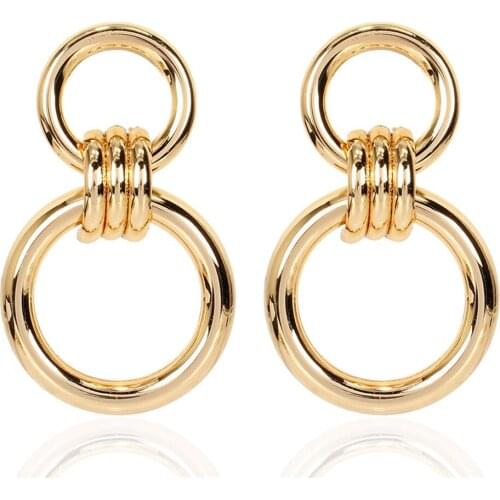 Earrings for Women Circle Geometric Earrings Banquet Couple Wedding Earrings Fashion Charm Jewelry Give Girlfriend Birthday Gift