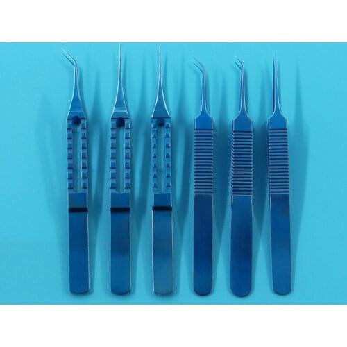 Titanium alloy fine toothed hair planting forceps straight elbow implant forceps instruments and tools