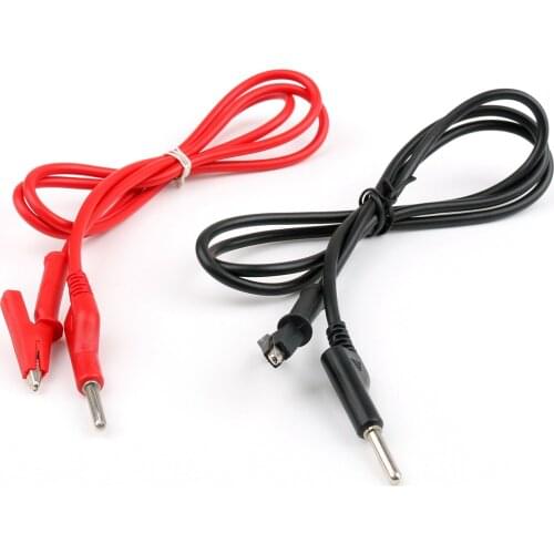Artudatech 2 Pcs Alligator Clip Silicone Cable To 4mm Banana Plug Parts Accessories
