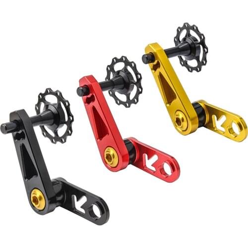 Folding Bicycle Guide Wheel Cycling Single Speed Rear Derailleur Chain Tensioner with Sprocket Bike Chain Tensioner for Cycling