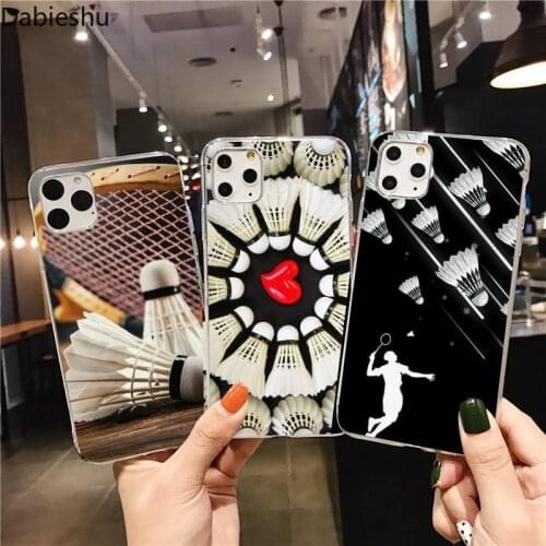 Badminton sports Phone Case for iphone 12 pro max 11 pro XS MAX 8 7 6 6S Plus X 5S SE 2020 XR cover