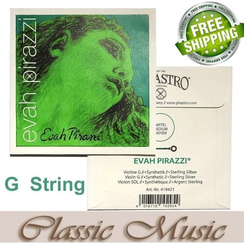 Free shipping ,Evah Pirazzi Violin Strings ,G String(419421) ,Ball End ,4/4,made in Germany