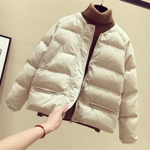 Winter Jacket Women Coat 2020 New Parkas Warm Casual Overcoat Femme Solid Parka Cotton Padded Jacket Plus Size Outwear P1007