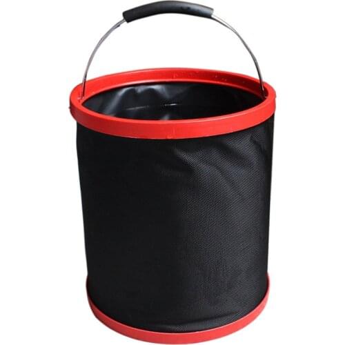 12L multifunctional folding bucket 2000 D Oxford cloth fishing bucket camping car washing bucket with round bag