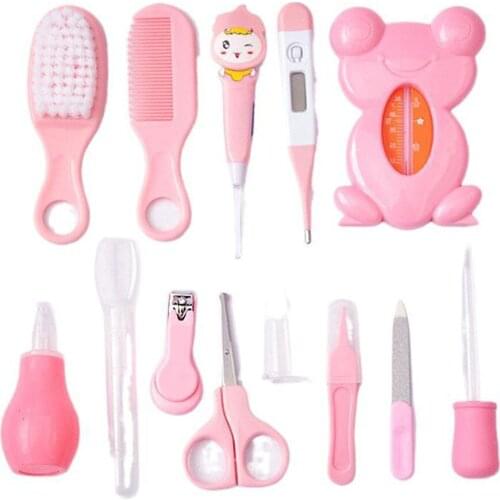 Newborn Nail Hair Cliper Nose Cleaner Healthcare Set Kits Newborn Safety Hygiene Tools for Kids Children Baby Thermometer