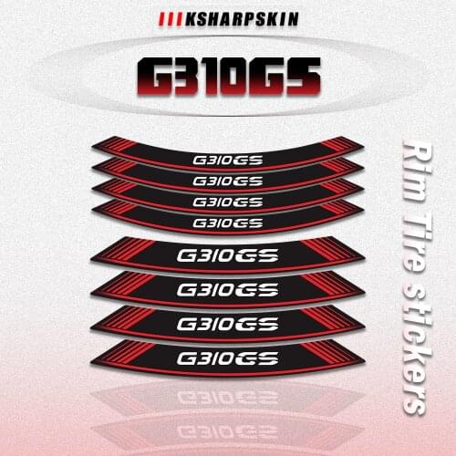 8Pcs Strips Motorcycle inner Wheel Tire Stickers Rim Tape Motorbike Decorative sticker and Decals For BMW G310GS gs g310 gs