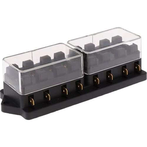 8 Way Standard ATC ATO Fuse Holder Auto Car Boat Fuseholder Fuses Box