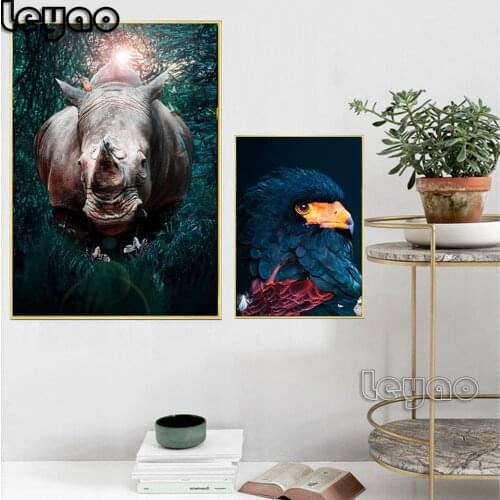 African Wild Rhino Animal Diamond Painting Eagle Hummingbird Paintings Light luxury Diamond Mosaic Diamond Embroidery wall art