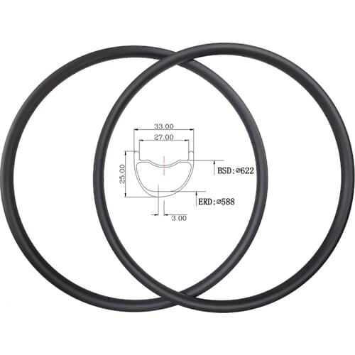 360g 29er light XC 33mm asymmetric MTB hookless carbon rims 25mm deep 27mm inner width UD matte glossy tubeless bicycle wheels