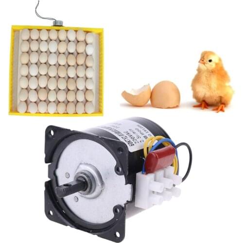 220V Automatic Incubator eggss Hatcher Engine Reversible Geared Motor 2.5r/min Drop Ship