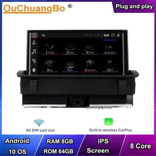 Ouchuangbo 8 Inch 4G Android 10 Car Multimedia GPS Radio Recorder For Audi Q3 2011-2018 With 8 Core 8GB 64GB CarPlay