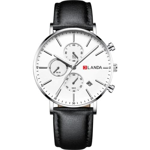 JLANDA Fashion Versatile Business Casual Chronograph Movement Mens Watches Sport Design Waterproof Quartz Stainless Wrist J6561