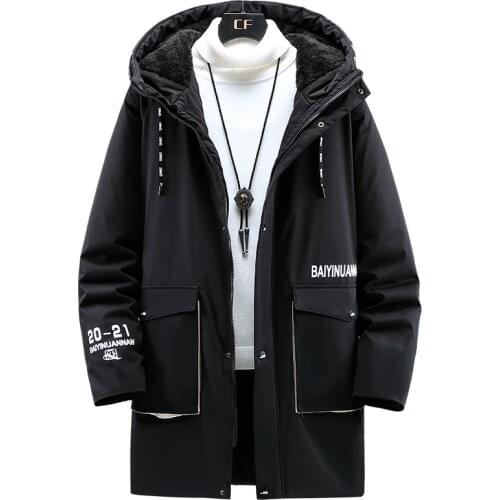 Plus Size 10XL 9XL 8XL Fleece Parka Coat Mens Winter Thick Hooded Cotton Outwear Men Fashion Jacket Men Brand Clothing jacket