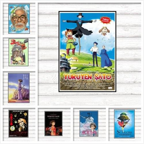 Hayao Miyazaki animation film Coated paper Poster wallpaper wall sticker cartoon surrounding Chinchilla / Spirited Away 42*30cm