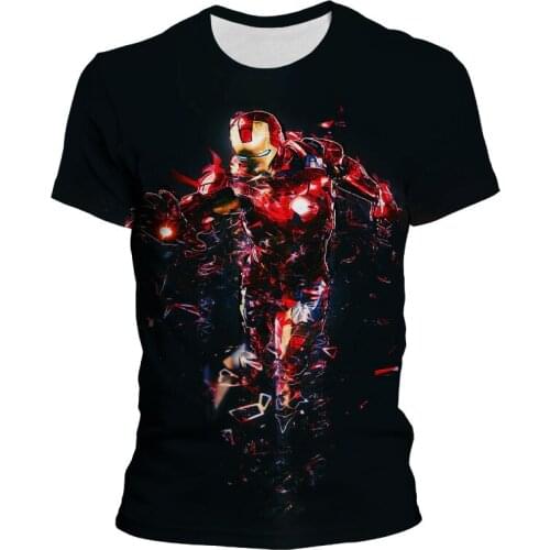 Oversized T-shirts For Male Marvel Iron Man 3D Print Cool Children T Shirt Short Sleeve Streetwear Summer Men Women Clothes