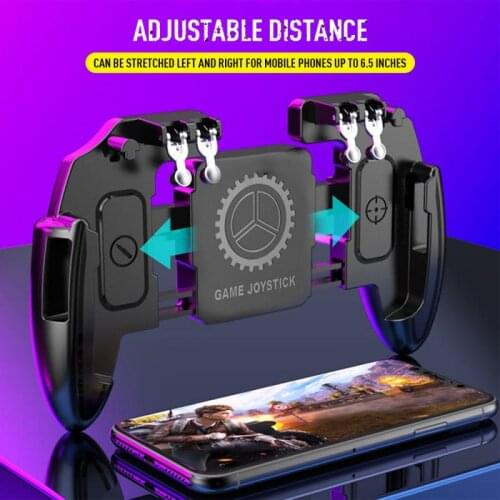 Pubg Controller Six Finger Gamepad Triggers Pubg Metal Trigger Joystick Control Pubg For IOS Android Mobile Phone Game Pad