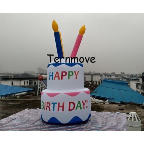 Giant inflatable birthday cake replica for Advertising pvc Inflatable birthday cake model with pump dessert cake model
