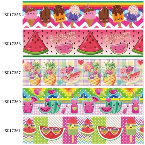 HSDRibbon free shipping 3" 75mm heat transfer printed hsd-design series Grosgrain Ribbon 50Yards/Roll