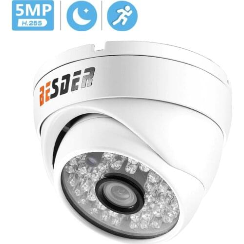 BESDER H.265 IP Camera PoE 2MP/3MP/5MP(SONY IMX335) Anti Vandal Dome Camera IP Outdoor Indoor Vandalproof ONVIF 2.0 48V PoE CCTV
