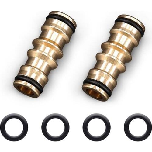 2 Pcs Brass Garden Hose/Hosepipe Tap Connector Threaded Faucet Adapter