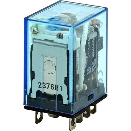 LY2N-J Substitutable HH62P-L JQX13F Omron dc24v12vdc electromagnetic NJ small ly2n-j intermediate relay ac220v110v 10A 8pin