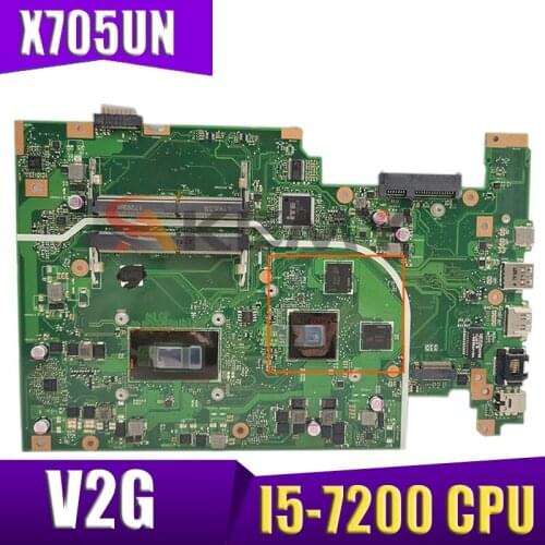 Akemy X705UN Mianboard For ASUS X705UQ X705UN X705UB X705U Laptop Motherboard 100% Test OK I5-7200 CPU V2G