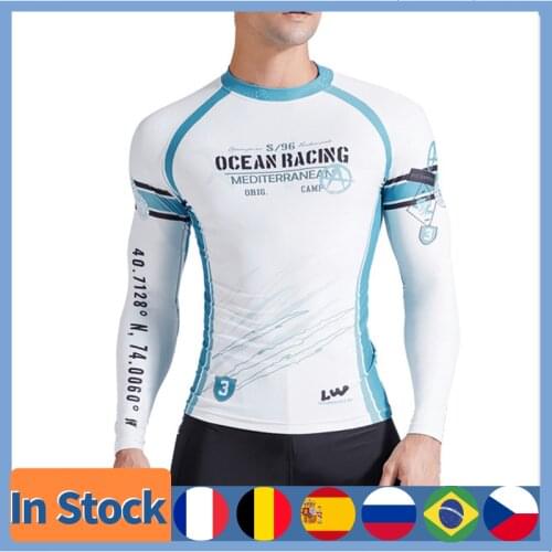 2021 L/XL Men Surfing Suit Rash Guard UPF 50+ Men Long Sleeve Fullbody Swimsuit Swimwear Outdoor Water Sports Diving Clothes