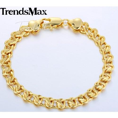 Mens Womens Bracelet Gold Snail Venitian Link Chain Bracelet For Woman Male Jewelry 2018 Gift Dropshipping Wholesale 8mm KGB272
