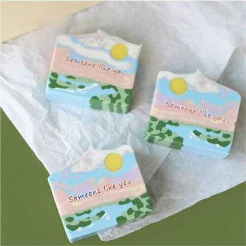 Natural Essential Oil Handmade Cold Soap Clean and Moisturizing Ins Style Landscape Series Bath Handmade Soap