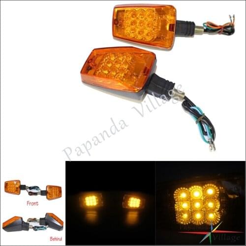 Papanda 1 Pair New Plastic Motorbike 12V Rear Turn Signal Indicators Lamps Amber Light for MZ ETZ 251