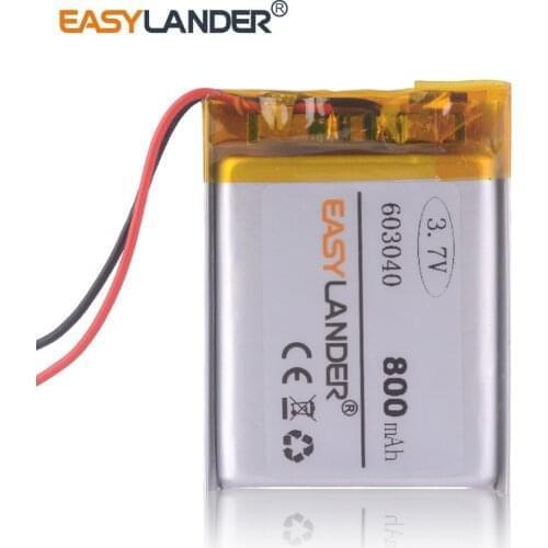 Rechargeable 800mAh Lipo Battery 603040 Lithium Polymer Battery Li-Po li ion Lipo cells For Speaker Alarm GPS MP3 MP4 Toy DIY