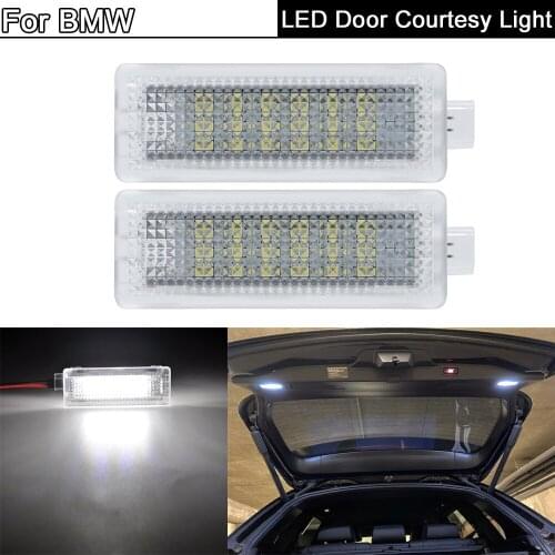 2Pcs White LED Under Door Courtesy Interior Footwell Light Luggage Trunk Glove Box Lamp For BMW E60 E87 E70 E90 E92 E63 E65 E85