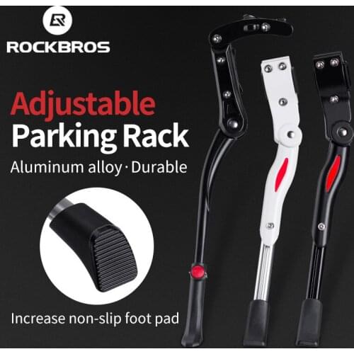ROCKBROS Bicycle Bike Stand Kickstand Road Bike Parking MTB Racks Side Kick Stand Foot Adjustable 36-40.5cm Bike Accessories