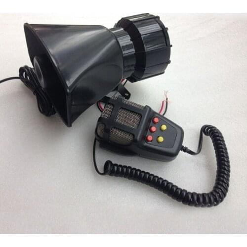 Motorcycle Car Security Horn 12V with 5 Sounds Van Vehicle Loud Siren For Car Motorcycle Moped Truck Construction Vehicles