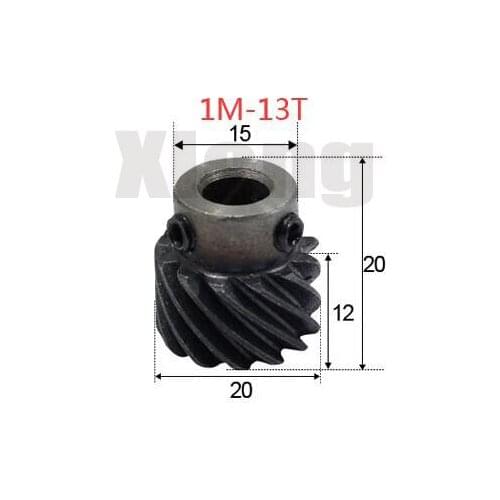 1M-13Teeths Inner Hole: 8mm 45 Degree Helical Gear Left-Handed