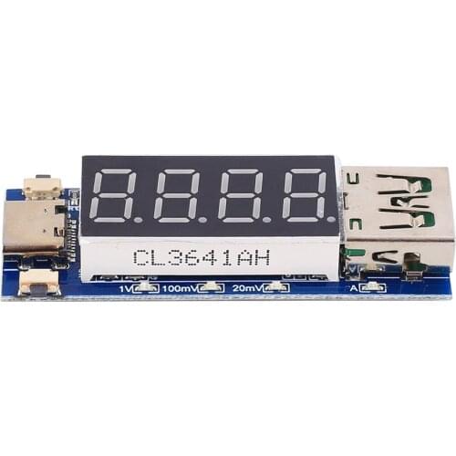 5V/9V/12V/15V/20V/PPS PD2.0 PD3.0 Female USB Charging Trigger Charger LED Display Voltmeter Ammeter Type-C USB Decoy Device