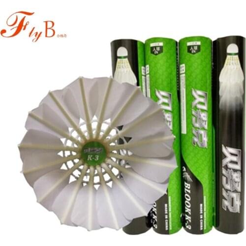 3tubes/lot High Quality Badminton Shuttlecocks Goose Feather Durable Birdies Top Training Balls K-3 Speed 74-79 L426-3OLB