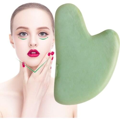 Natural Jade Scraping Board Facial Acupoints Meridians Muscle Massage Lifting Wrinkles Beauty Skin Care Spa Health Oil
