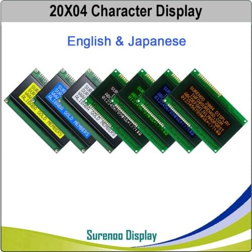 English-Japanese 204 20X4 2004 Character LCD Module Display Screen LCM with White Blue Orange Green LED Backlight
