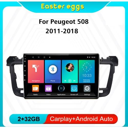 Eastereggs 2 Din Android Car Radio GPS Multimedia Player Navigation GPS FM SWC For peugeot 508 2011-2018