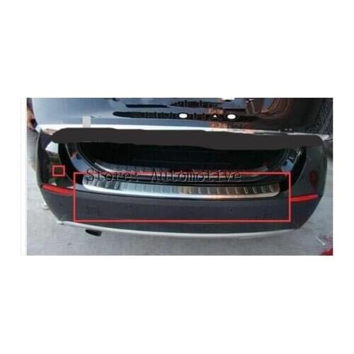 Car auto accessories rear bumper plate rear bumper protector sill for bmw x1 e84 2010 2011 2012 stainless steel 1pc per set