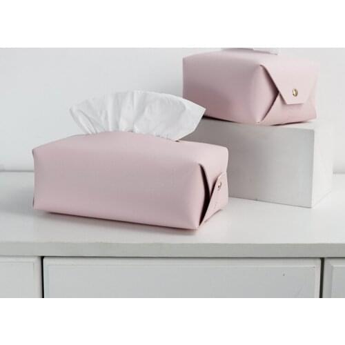 Car-Carrying Home Bathroom Desktop Pumping Tissue Box PU Leather Living Room Creative Cute Ins Creative Simplicity