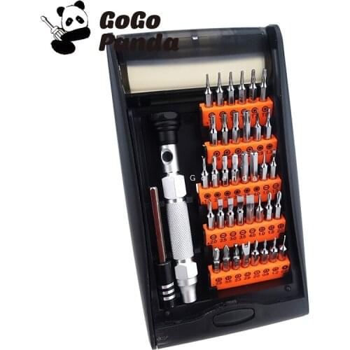 Free Shipping 38 In 1 High-grade Aluminum Bit Set Bright Chrome Driver H4X28MM Phone Repair With Magnetism Household Kit