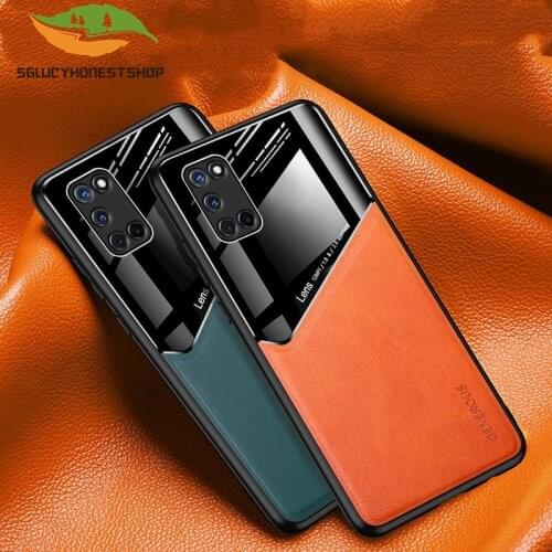 Luxury Leather Texture Phone Case For Samsung Galaxy A51 A71 A41 A20S A10S A70 A50 A70S A30S Magnetic Metal Hybrid PC Case Cover