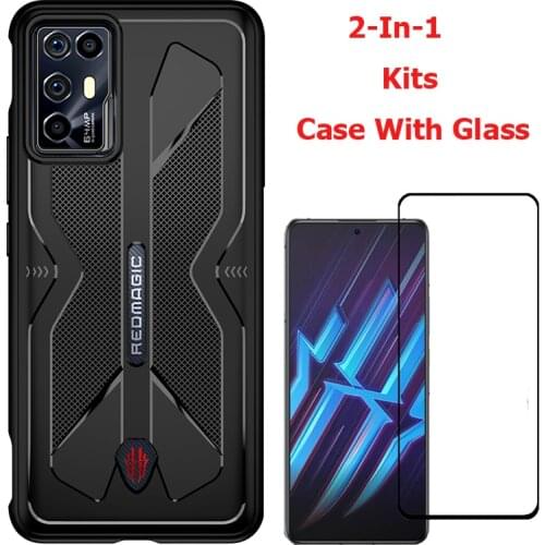 Nubia Red Magic 6R Case Soft TPU Phone Cover For Nubia Red Magic 6 Pro Case With Screen Protector Glass