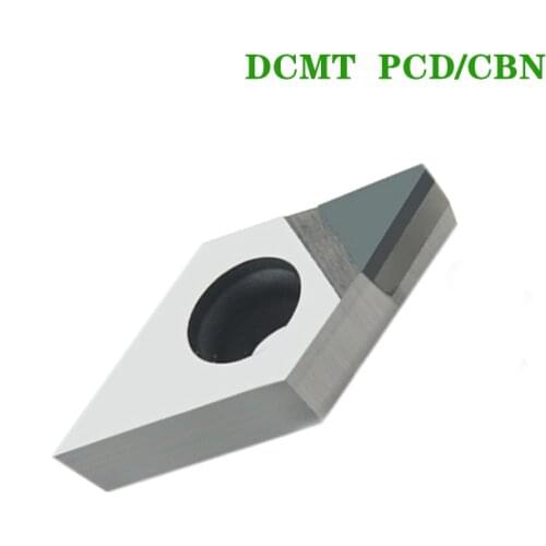 1PC DCMT070202 DCMT070204 DCMT11T302 DCMT11T304 DCMT11T308 Diamond Inserts PCD CBN DCMT Blade CNC Lathe Cutter Turning Tools