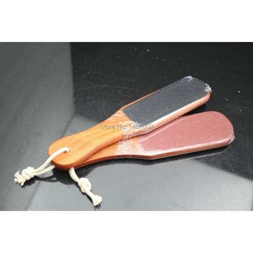 6pcs/lot Wooden Double Side Foot Rasp File Callus Remover Pedicure Tool Nail Files Free Shipping