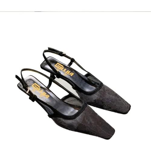 Italian gujia 5cm high heel sandals, womens shoes, Crystal Diamond Sunflower, pointed, soft leather upper, concert box dust bag