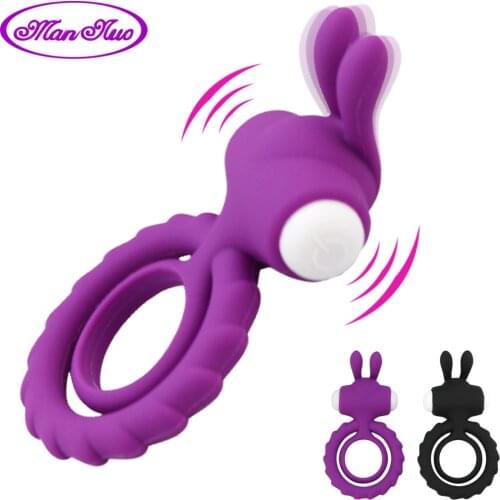Cock Rings VibratorPenis Rings Male Enchantment Delay Ejaculation Adult Sex Toys Rings for Men Built-in battery Erotic Products