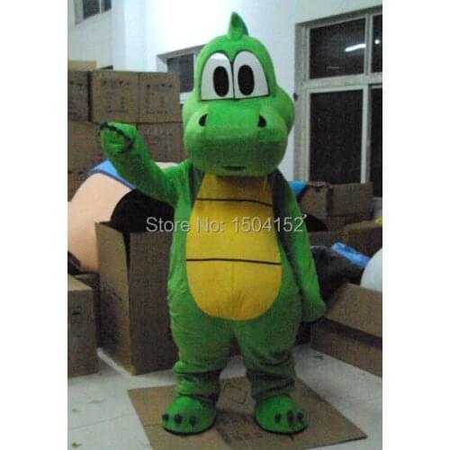 Mascot costumes for adults christmas Halloween Outfit Fancy Dress Suit Free Shipping dinosaur green